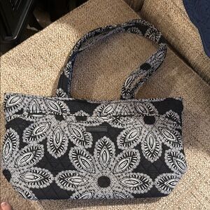 Stylish Vera Bradley Black and White Floral Tote Bag